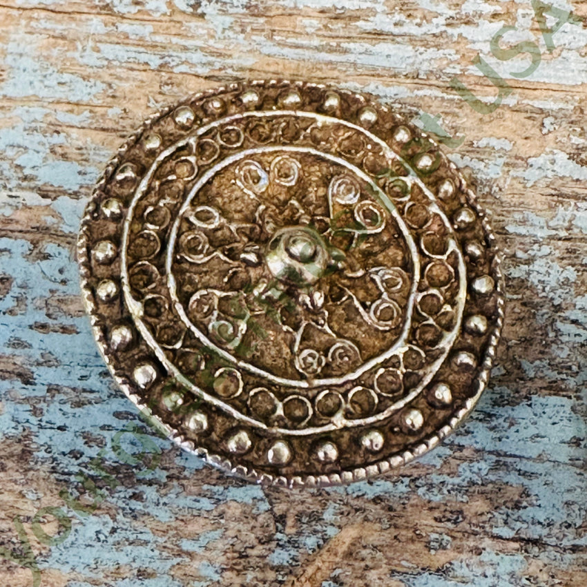 Vintage Gold Over Sterling Silver Medallion Clip Earrings - Italian Handmade Jewelry for Women - Perfect for Parties, Weddings & Special Occasions