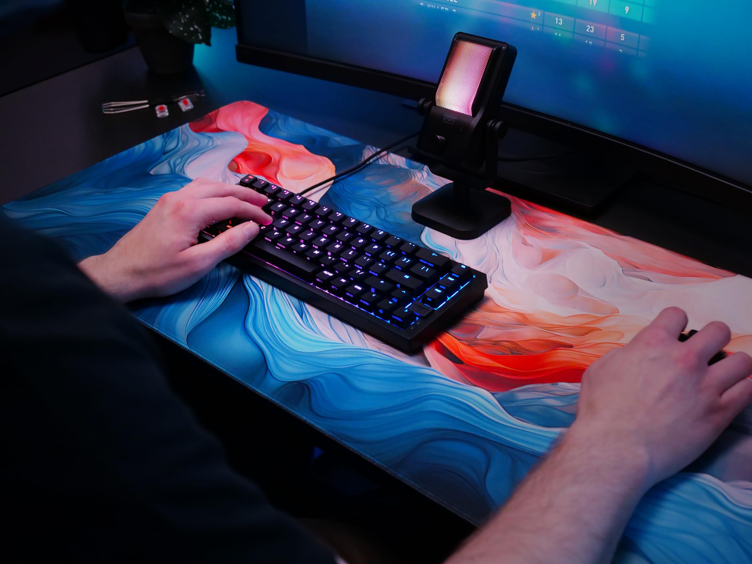 XTRFY K5V2 Compact 65% Mechanical Gaming Keyboard - UK Layout (QWERTY), Hot-Swap, Cherry MX2A Red Switches, Black - Perfect for Esports, FPS Gaming & Office Work