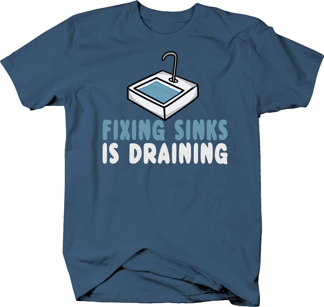 Funny Plumber T-Shirt - Falcon Apparel Fixing Sinks is Draining Graphic Tee for Plumbers | Perfect Plumber Gift, Workwear & Casual Wear
