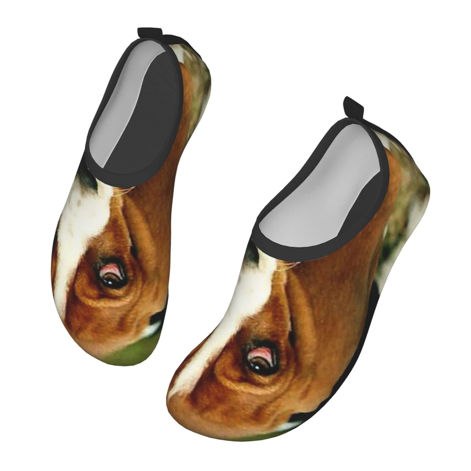 Non-Slip Quick-Dry Water Shoes for Beach, Surf & Swimming - Barefoot Aqua Socks with Cute Basset Hound Design - Perfect for Pool, Yoga & Water Sports