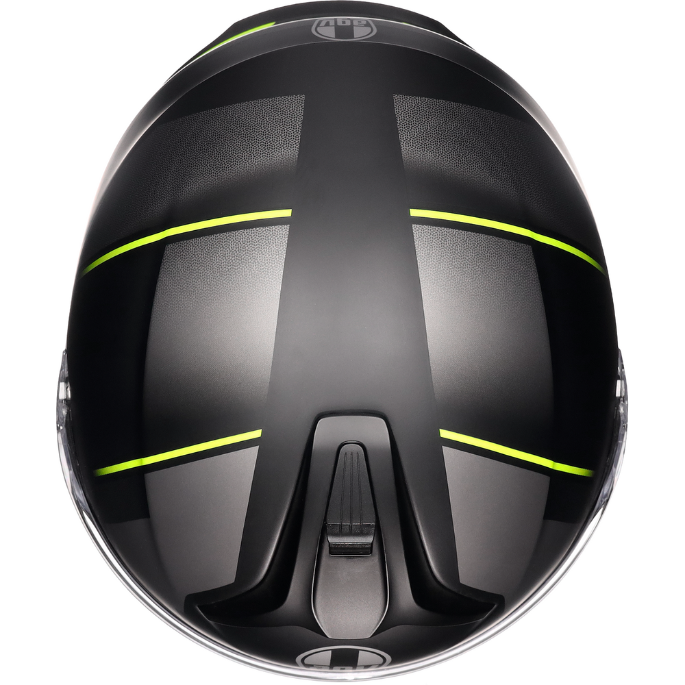 AGV Tourmodular Perception Motorcycle Helmet - Black, Grey, Fluo Yellow - DOT & ECE Certified for Street & Touring Riders