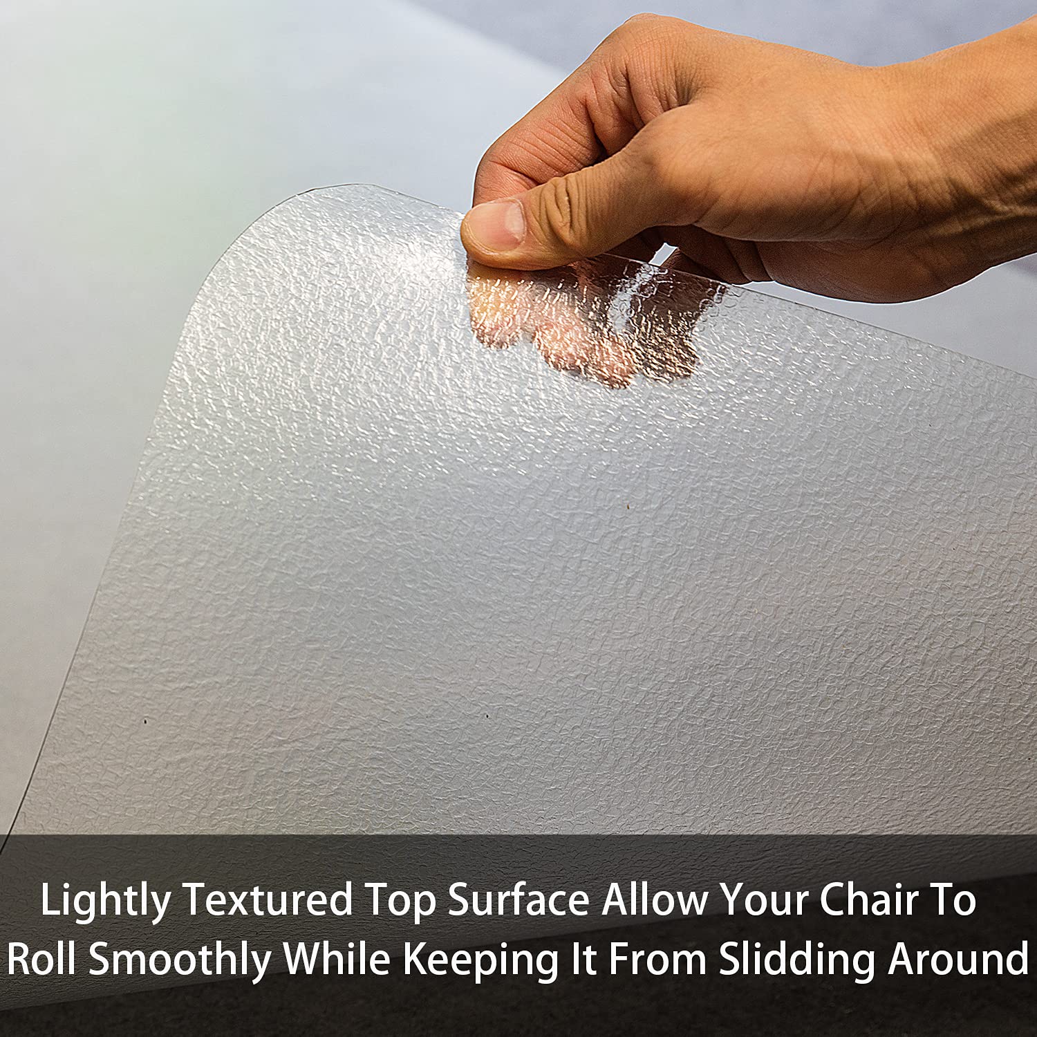 Clear 53”x 45” Hardwood Floor Chair Mat - Non-Slip Office Chair Mat for Computer Desk | Perfect for Home Office & Workspace Protection