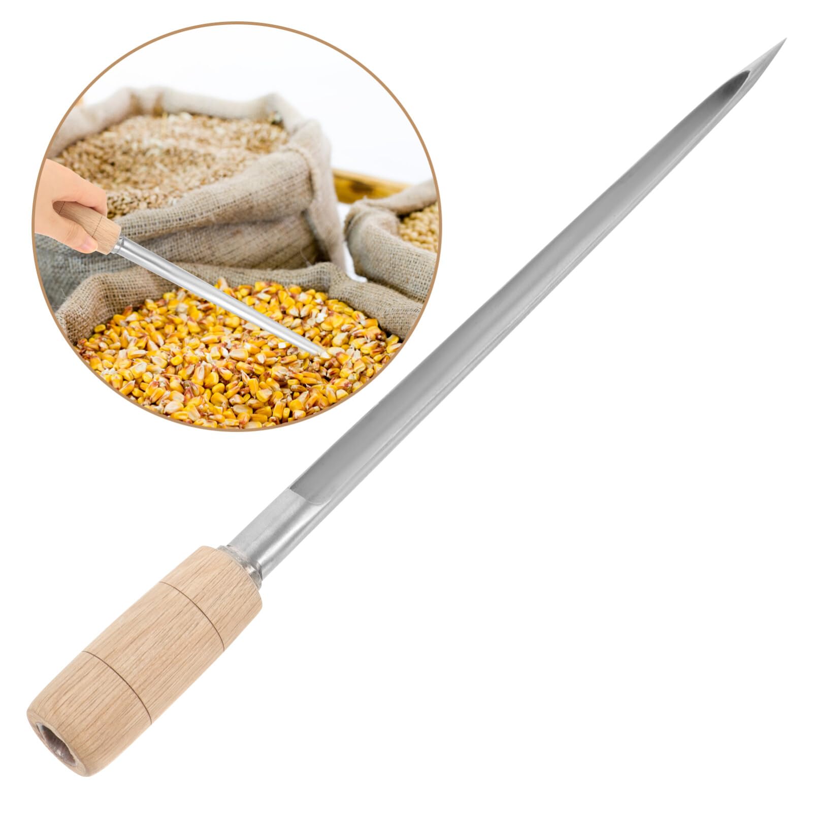 Premium Metal Grain Sampling Tool - Rice & Cereal Sampler for Lab Experiments | High Precision, Fine Workmanship | Ideal for Agriculture, Food Testing & Quality Control