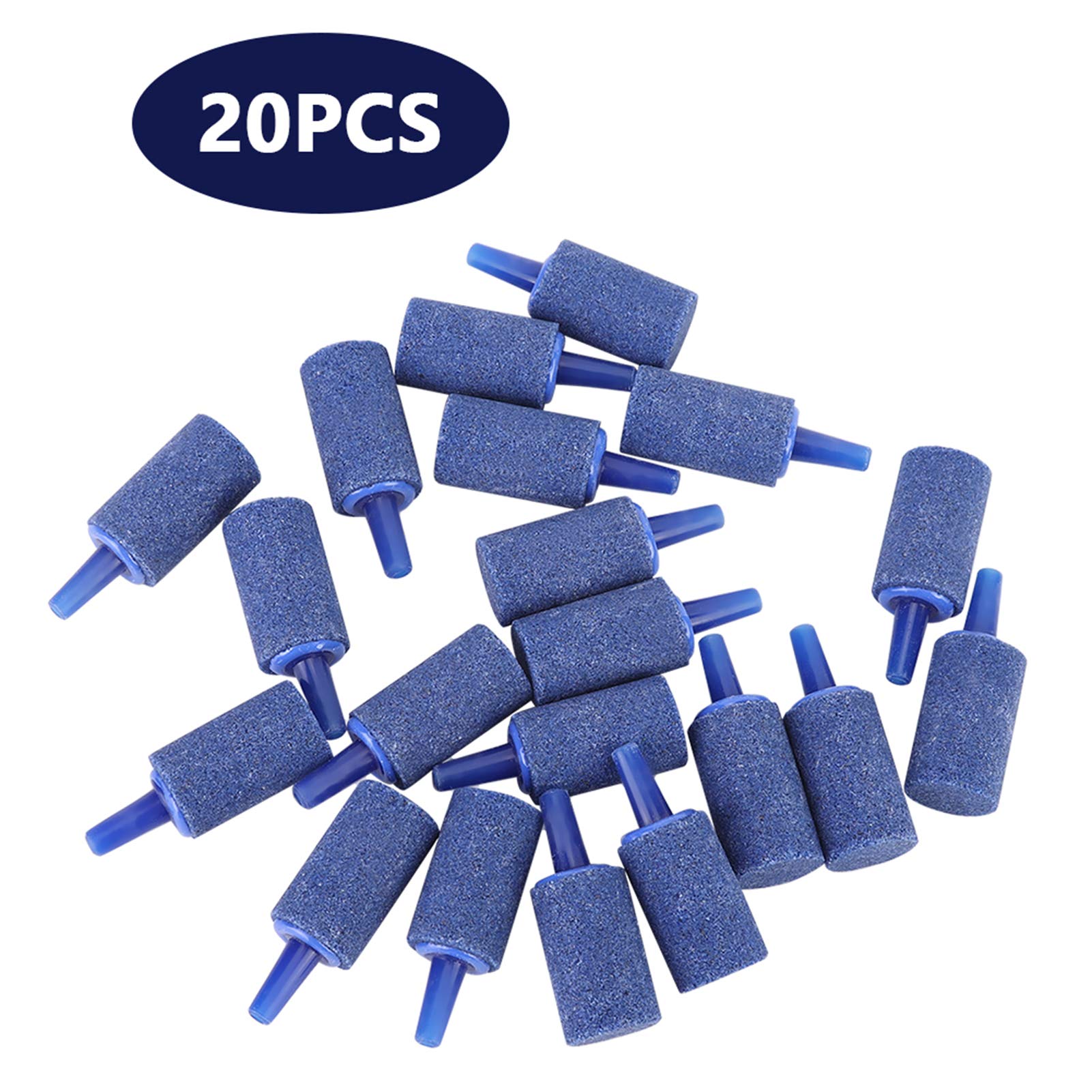 Dioche Cylinder Blue Bubble Stone - Premium Aquarium Air Stone for Fish Tank Aeration, Oxygenation & Decoration | Perfect for Freshwater & Saltwater Tanks, Aquatic Plants, and Pet Fish Habitats