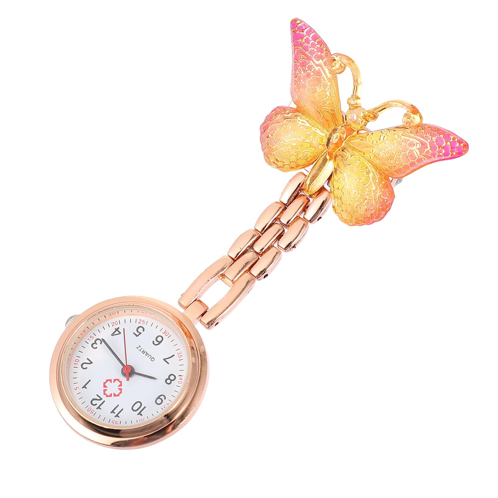 UKCOCO Nurse Fob Watch - Butterfly Clip Quartz Watch with Second Hand for Nurses & Doctors (Blue) | Ideal for Medical Professionals, Healthcare Workers & Students in Hospitals & Clinics
