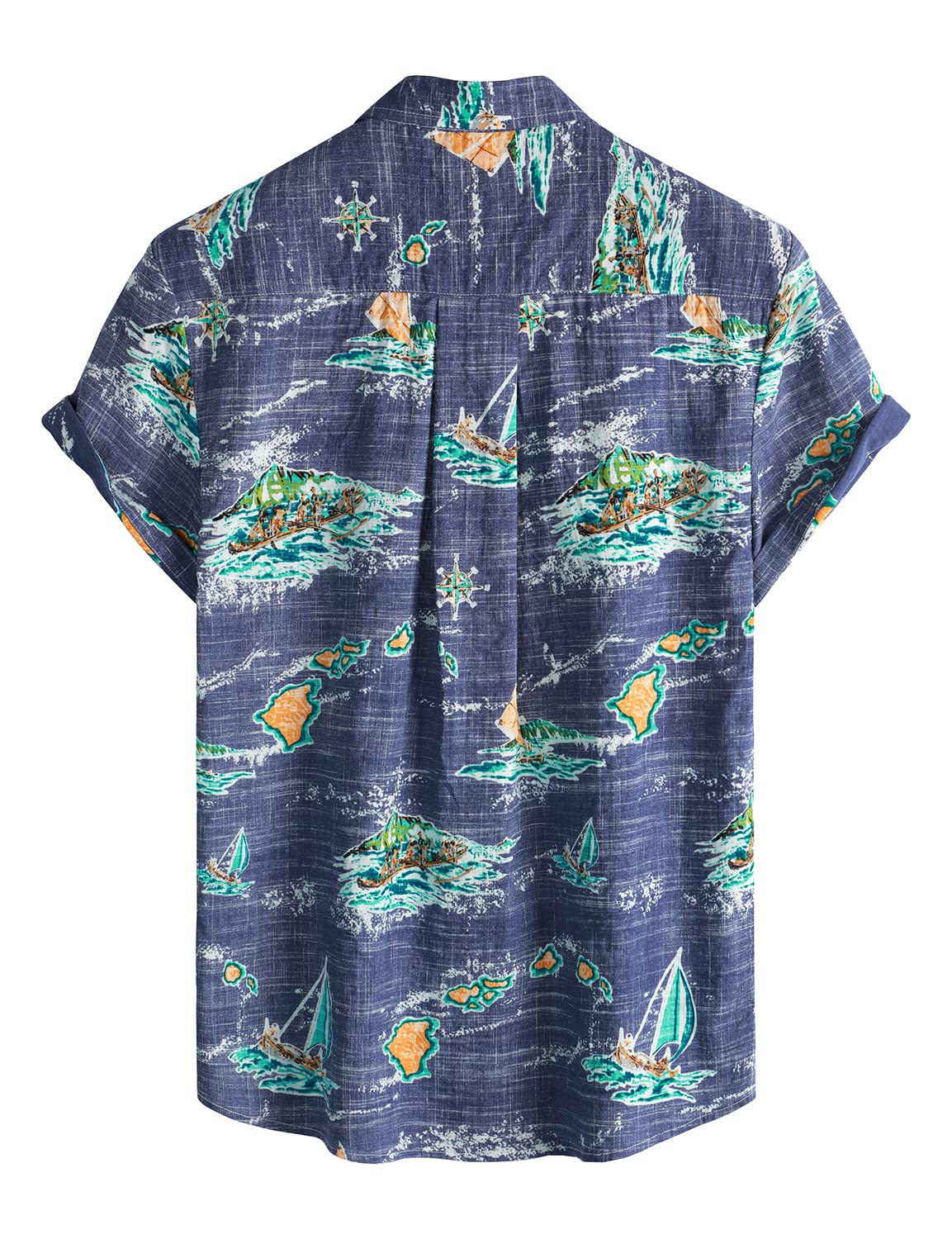 VATPAVE Men's Hawaiian Shirts - Tropical Floral Short Sleeve Button Down Shirt with Front Pocket | Casual Beachwear for Summer Vacation, Luau Party & Island Getaway
