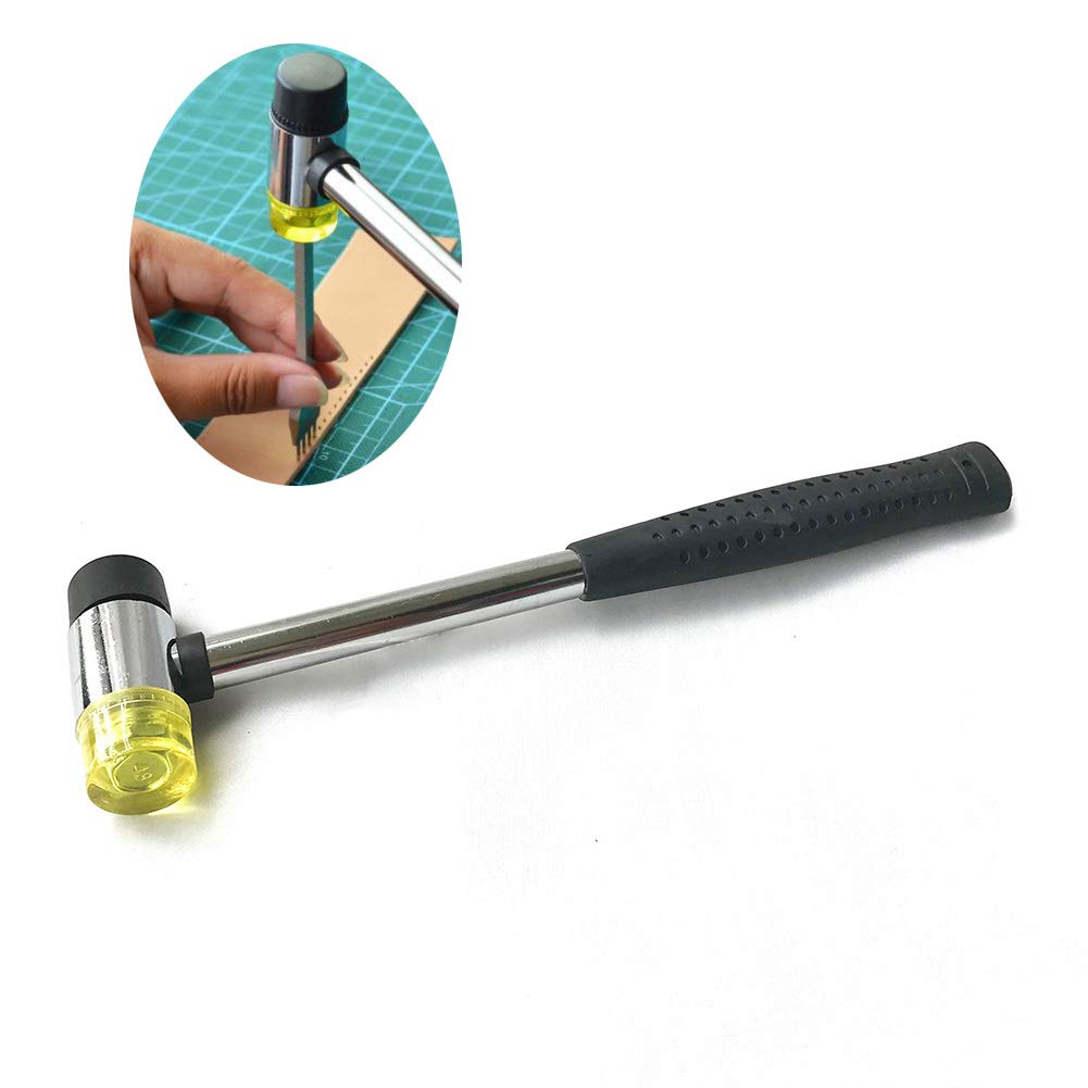 Double-Faced Rubber Mallet Hammer - Non-Slip Small Rubber Hammer for Jewelry Making, Crafts & Light Tapping Work - Perfect for Jewelers, Kids & Women - Ideal for DIY Projects, Watch Repair & Delicate Hammering Tasks