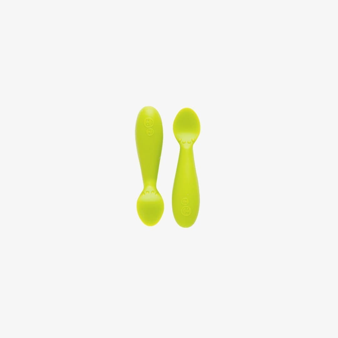 EZPZ Tiny Spoon Twin Pack - BPA-Free Baby Spoons for Self-Feeding | Perfect for Toddlers Learning to Eat & Travel Feeding