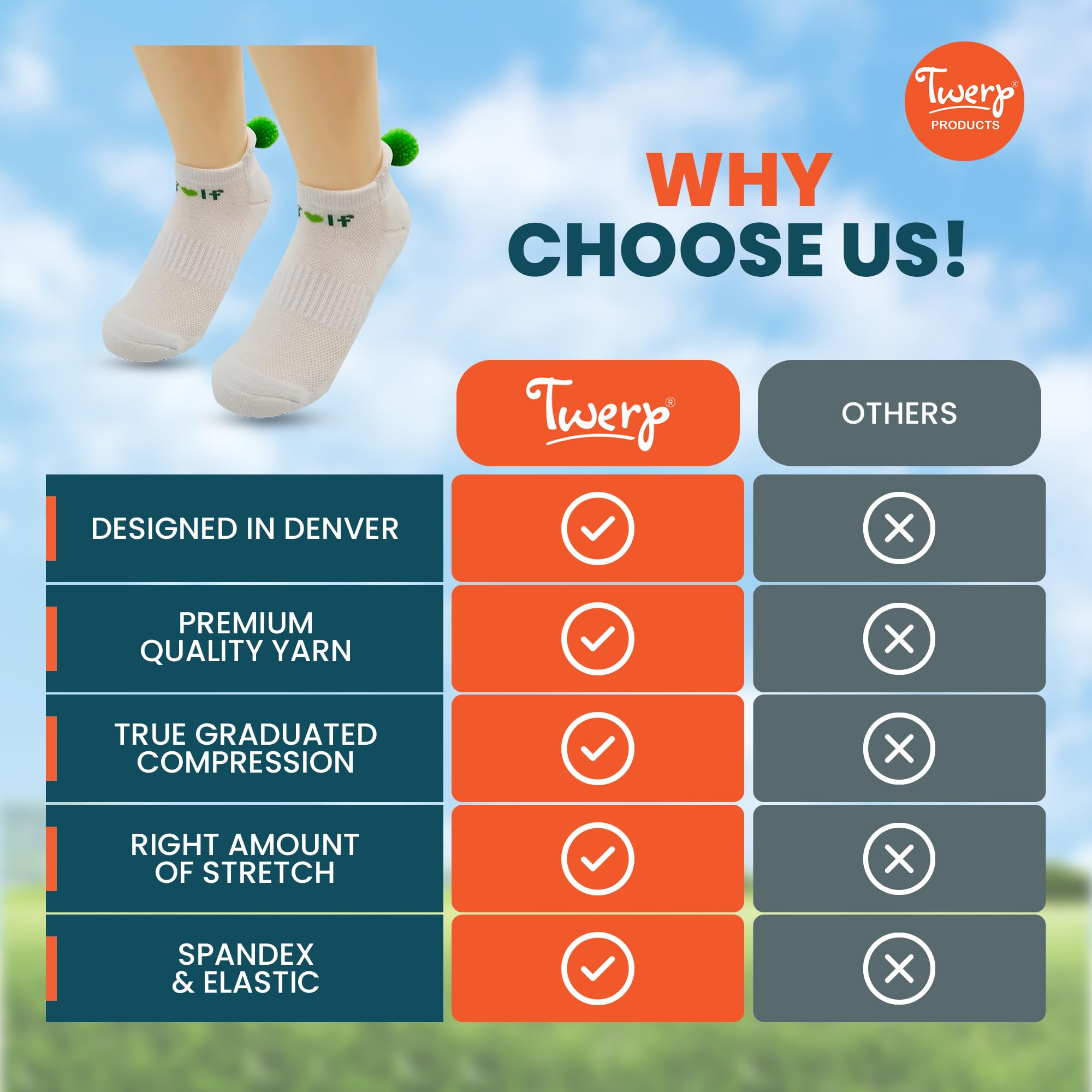 Women's Golf Socks with Pom Pom Balls - Breathable Athletic Ankle Socks for Golfers - Perfect for Golfing, Running & Casual Wear