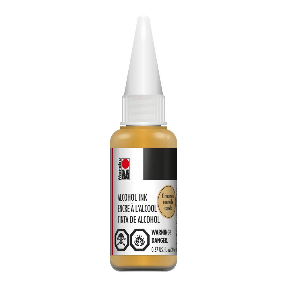 Premium MARABU Alcohol Ink - Cinnamon Color for DIY Crafts, Scrapbooking & Mixed Media Art Projects | Fast-Drying, Vibrant & Blendable | Made in USA
