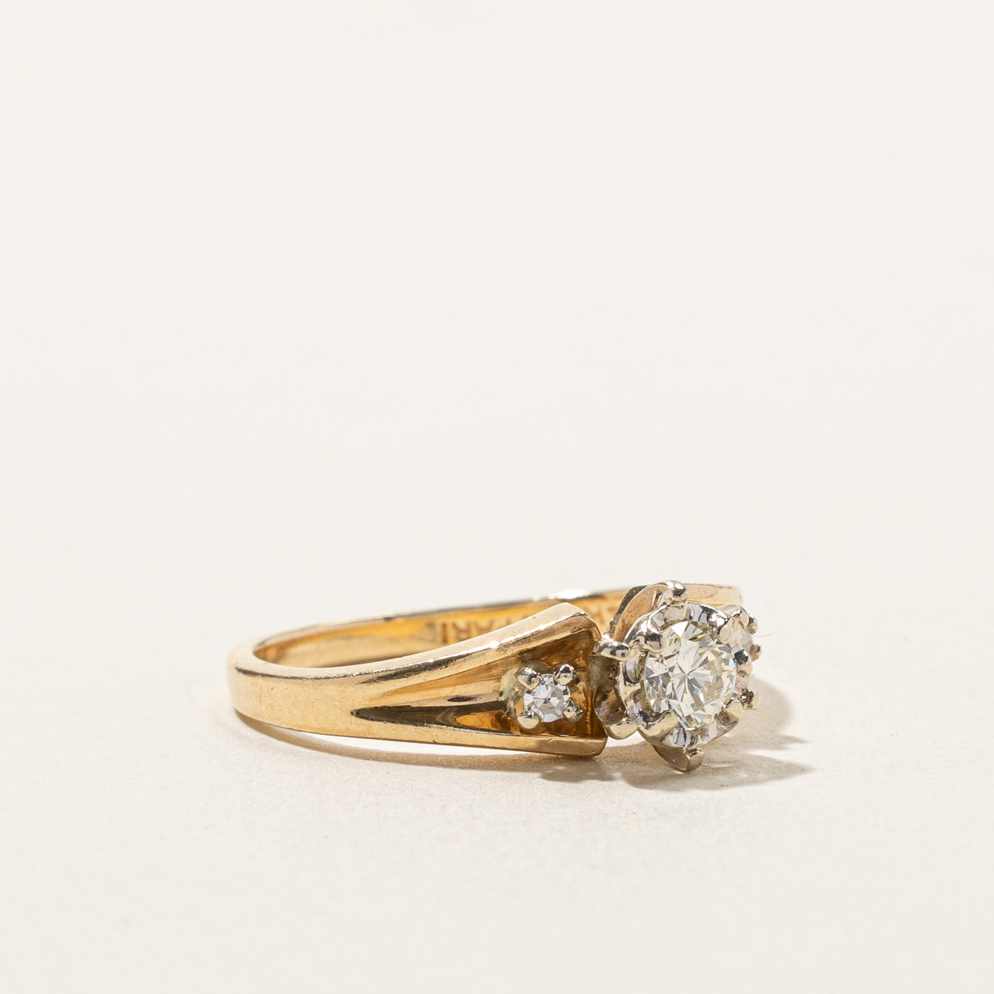 0.26ctw Three Stone Diamond Engagement Ring - Size 5.75 | Durable 14K White Gold Wedding Band for Women | Perfect for Proposals, Anniversaries & Special Occasions
