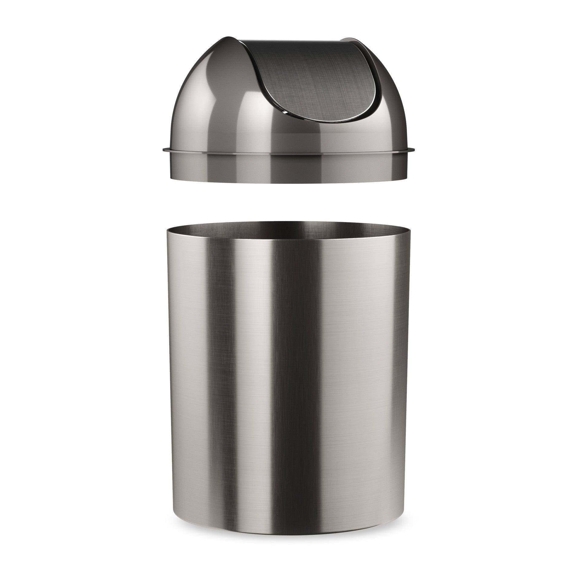 Stainless Steel Mezzo Trash Can - 13 Gallon/50L Kitchen & Office Waste Bin with Lid - Odor Control & Hands-Free Foot Pedal - Perfect for Home, Kitchen, Office & Bathroom Use