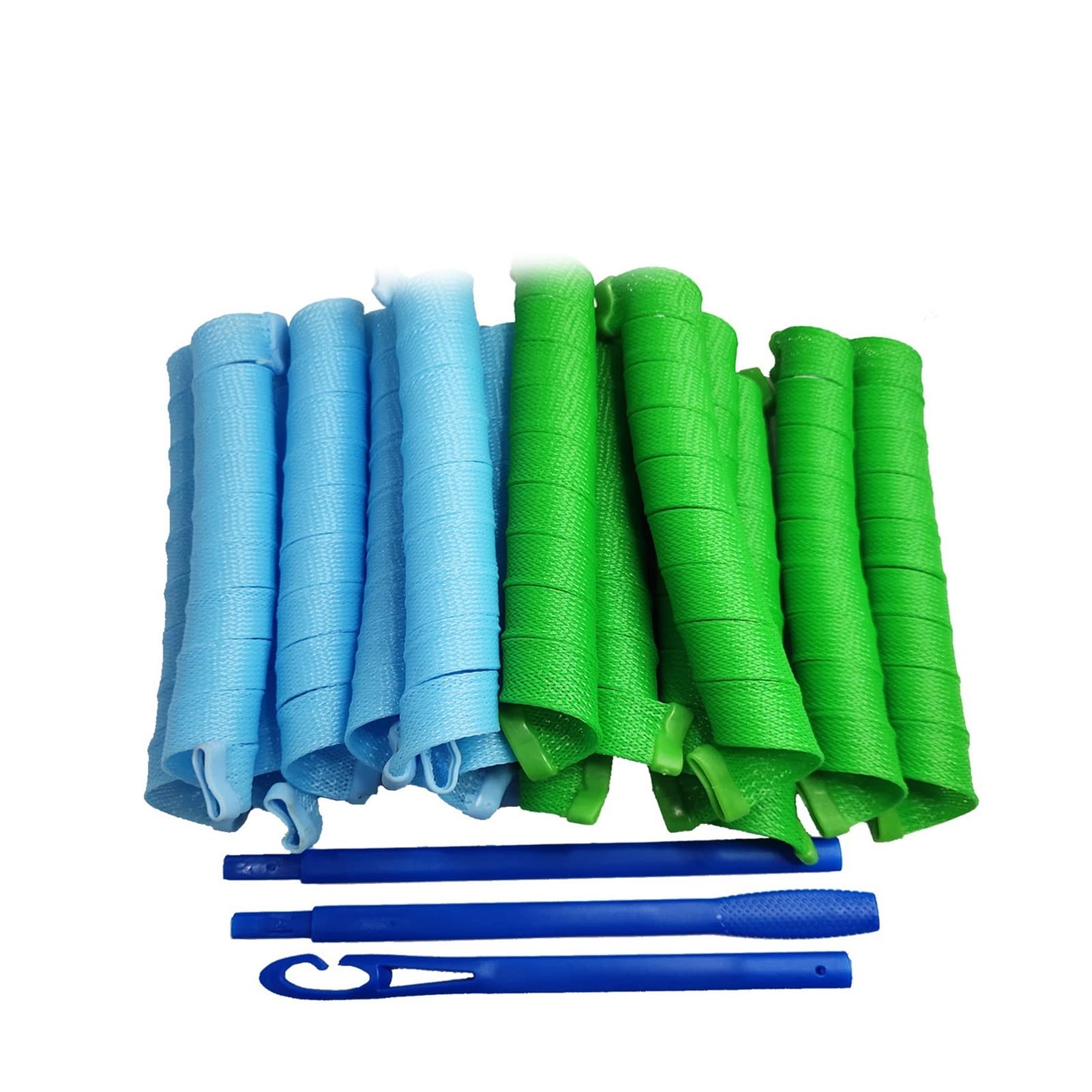 18PCS Spiral Hair Rollers Set - Soft Bendy Snail Hair Curlers for Long & Short Hair (75cm, 18 Pieces) - Perfect for Beach Waves, Party Hairstyles & Overnight Curling