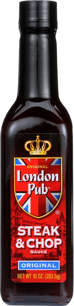 Bulk Save London Pub Steak & Chop Sauce 10 Oz. [Pack of 3] - Premium British Steakhouse Style Marinade for Grilling, Roasting & BBQ - Perfect for Steaks, Chops & Meat Dishes