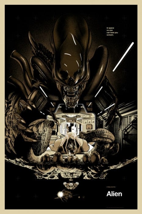 Alien Movie Poster - Ansin Variant Art Print | Sci-Fi Horror Collectible for Home Theater & Office Decor