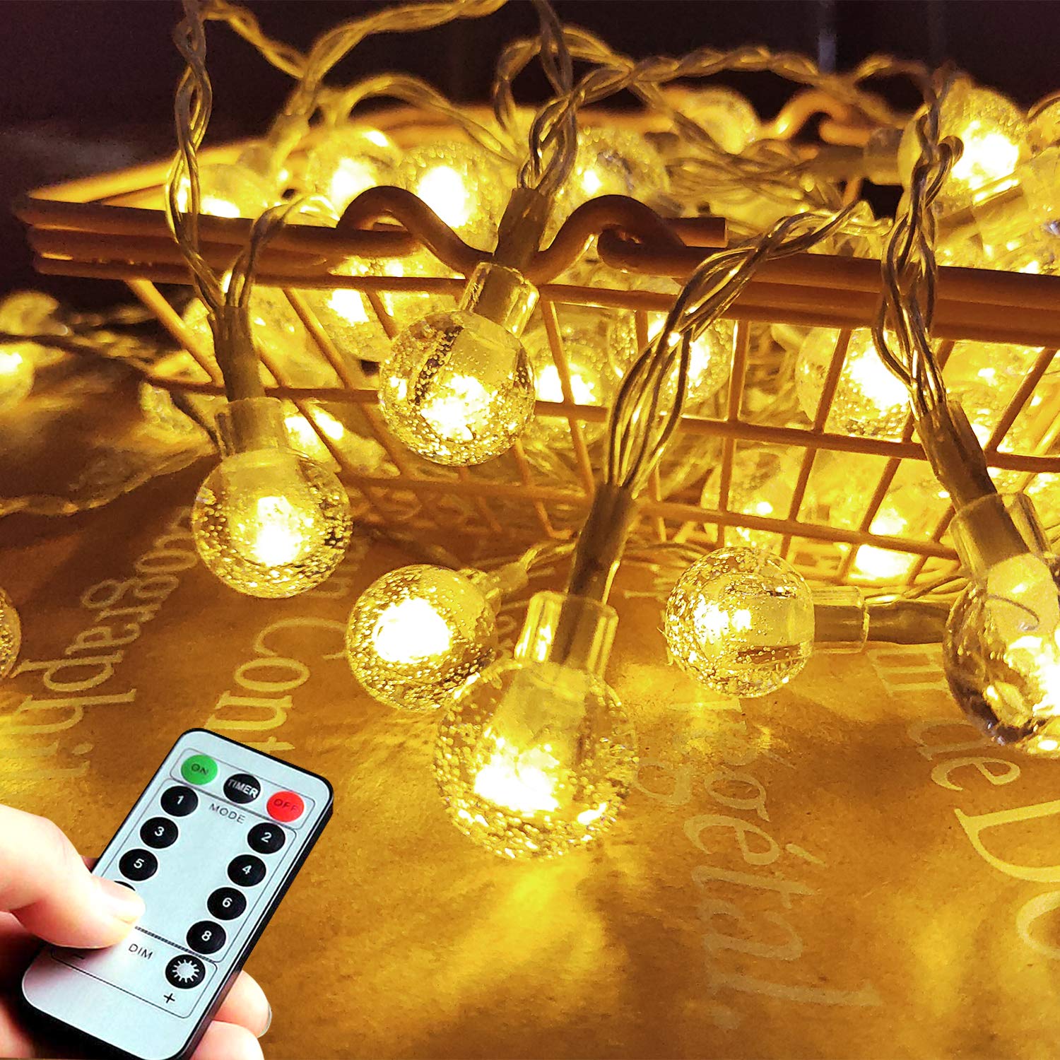 Waterproof 80 LED Fairy Lights - 32.8ft Battery Operated for Indoor/Outdoor Decor | Bedroom, Garden, Wedding
