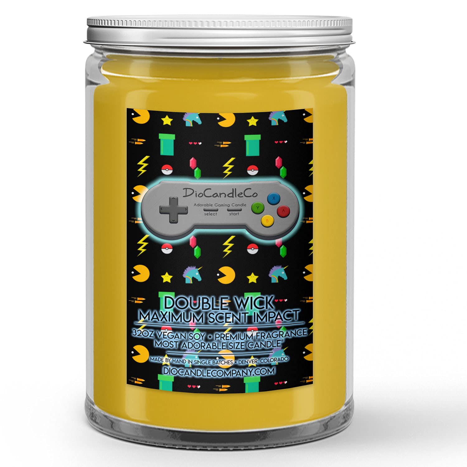Gamer Tag Candle (32oz) Ginger Ale Scented Soy Wax Candle - Perfect for Gaming Rooms, Man Caves & Gamer Gifts