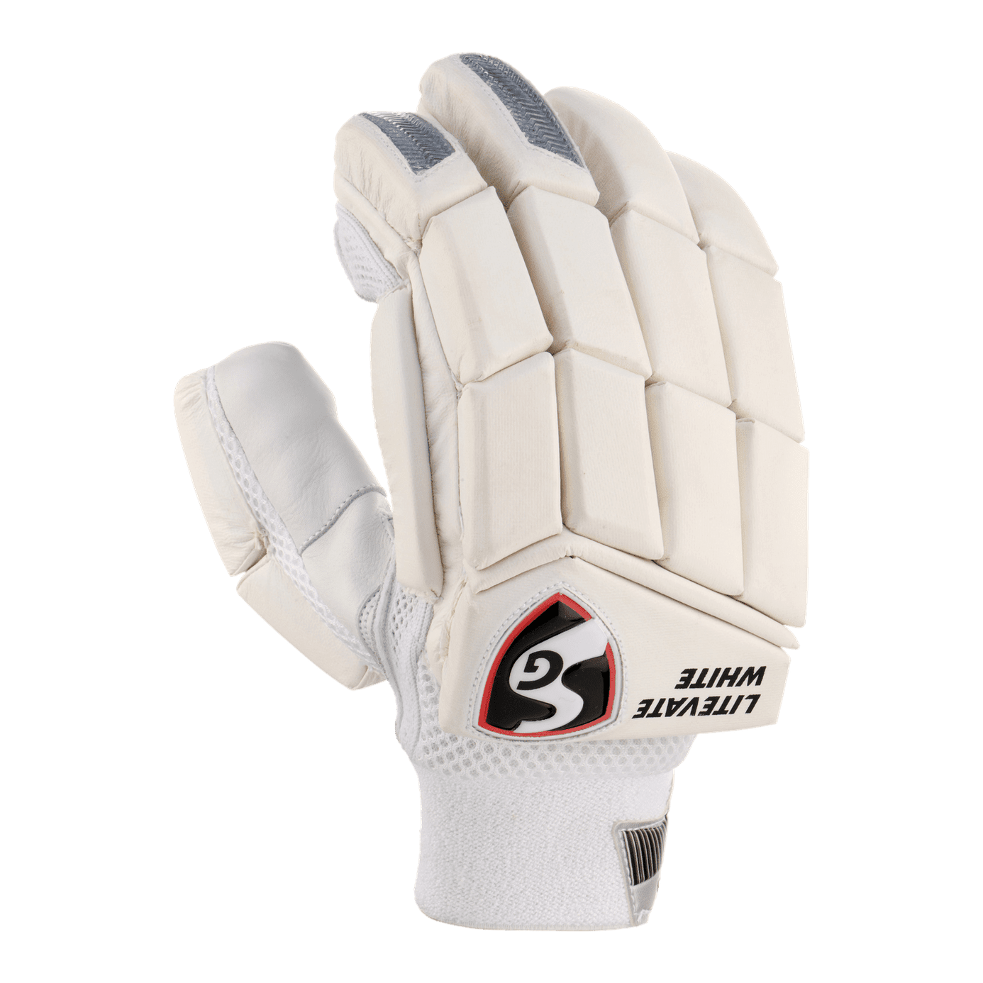 SG Litevate White Junior Cricket Batting Gloves - Youth Cricket Equipment for Practice & Matches - Perfect for Training, Games & Sports Enthusiasts