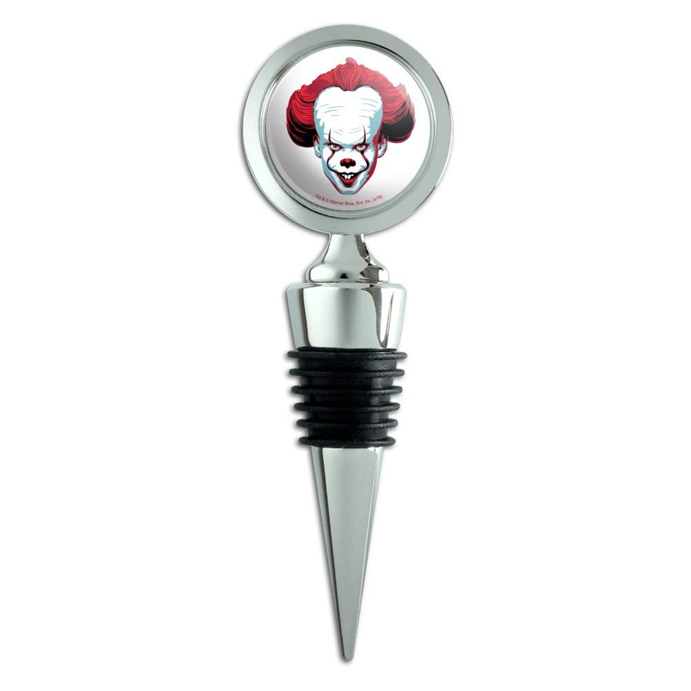 Pennywise IT Horror Movie Wine Bottle Stopper - Funny Home Bar Accessory for Halloween Parties & Gifts