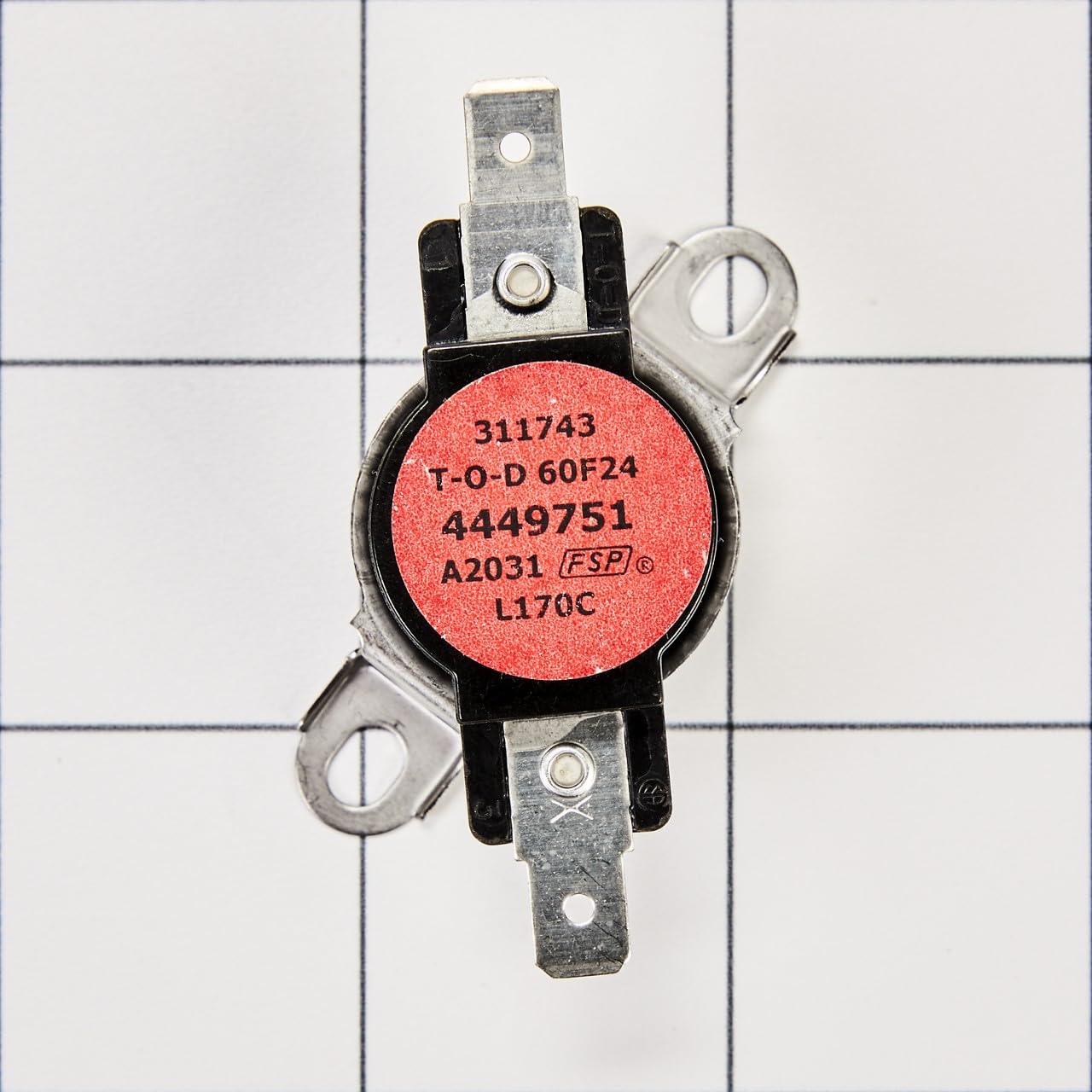 Whirlpool WP4449751 OEM Double Wall Oven High Limit Thermostat Replacement Part - Compatible with Whirlpool Ranges & Ovens for Precise Temperature Control