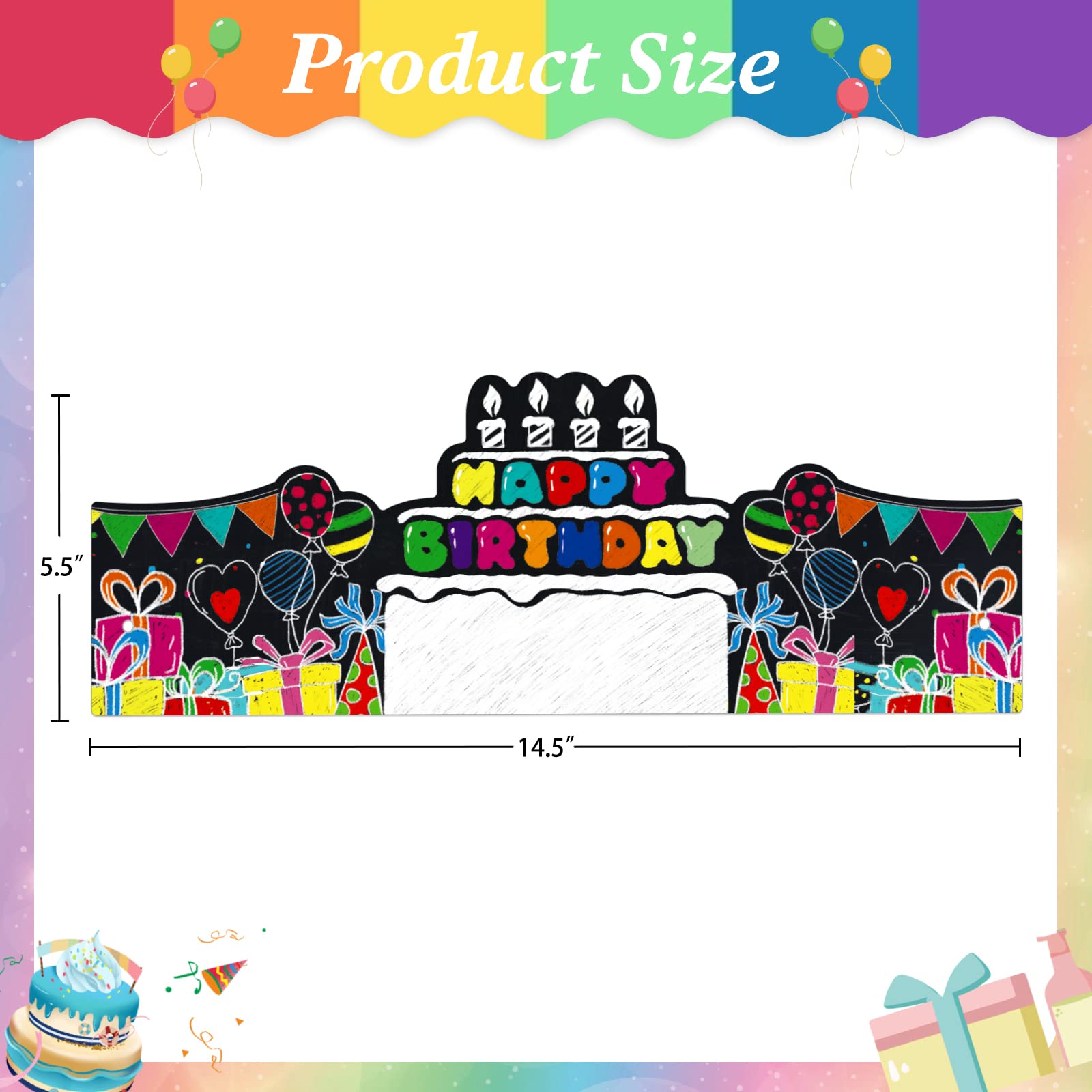 SICOHOME 36pcs Happy Birthday Crowns for Kids - Birthday Party Hats for Classroom, Family Celebrations & School Events - Perfect for Kindergarten, Elementary Students & Teacher Supplies (Great for Birthday Parties, Classroom Activities & Family Gatherings)