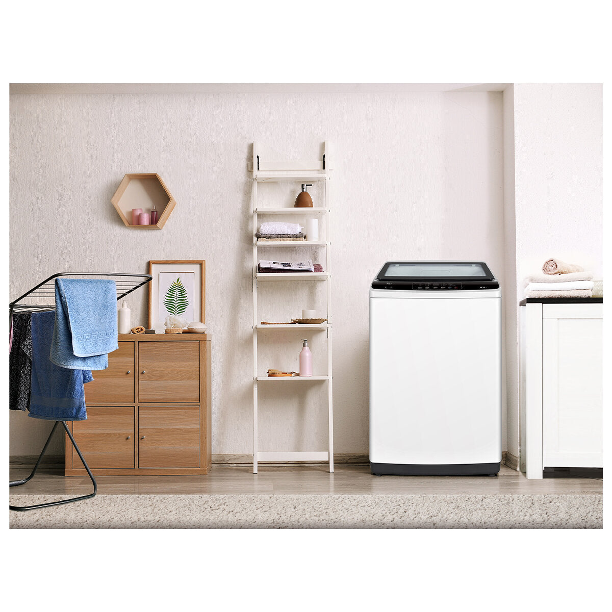 TCL 8kg Top Load Washing Machine F708TLW - Energy Efficient Laundry Washer for Small Homes & Apartments - Perfect for Daily Clothes, Bedding & Baby Items