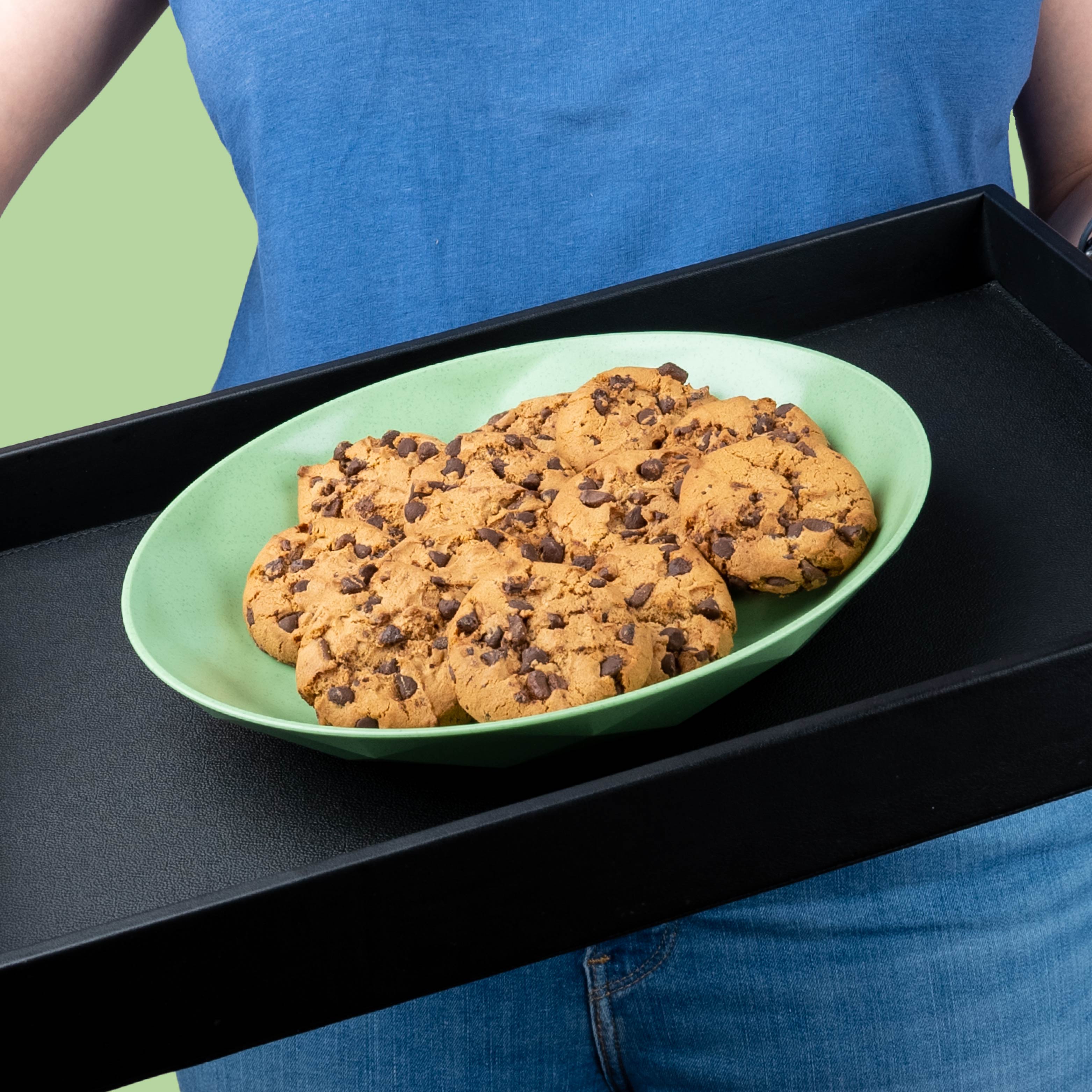 Eco-Friendly Plastic Plates with Magnet - 24 cm Green Dinnerware for Picnics, Camping & Outdoor Dining