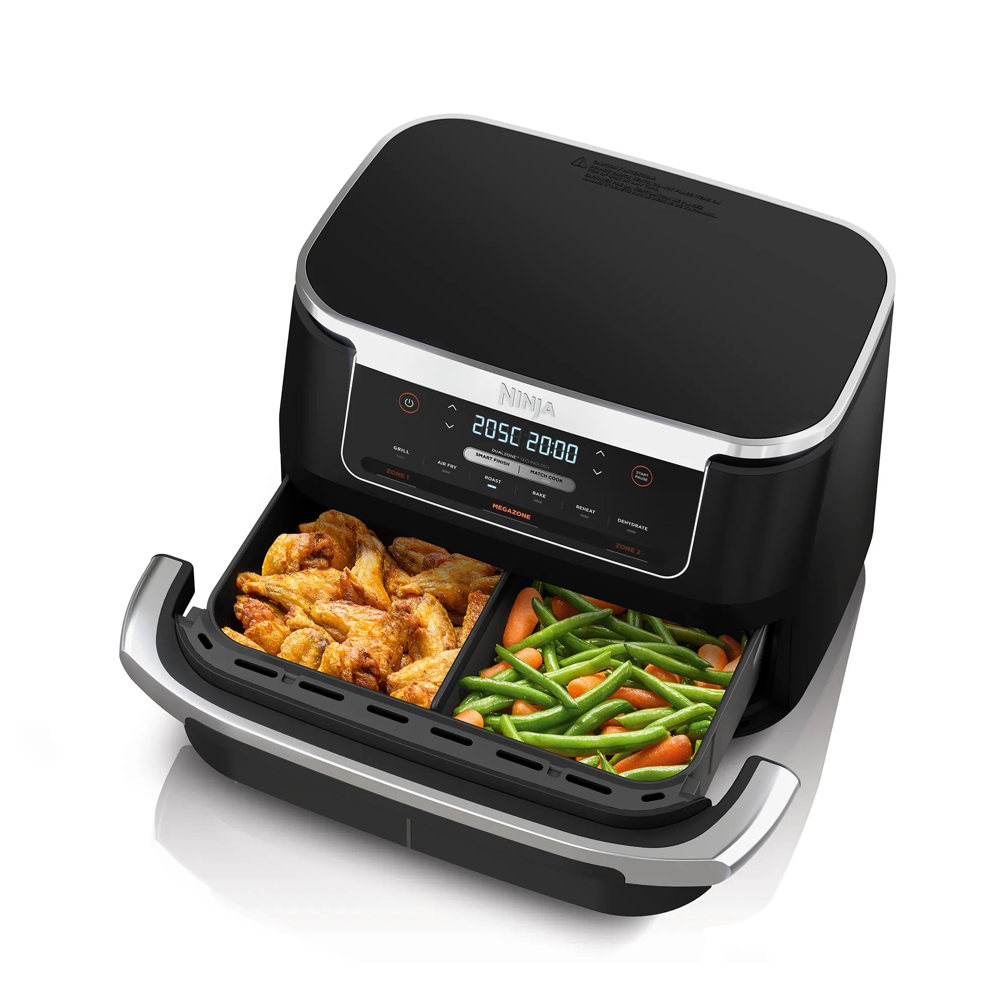 Ninja FlexDrawer Air Fryer 6.6L MegaZone - Large Capacity Digital Air Fryer Oven for Healthy Cooking | Perfect for Family Meals, Snacks & Party Food Preparation