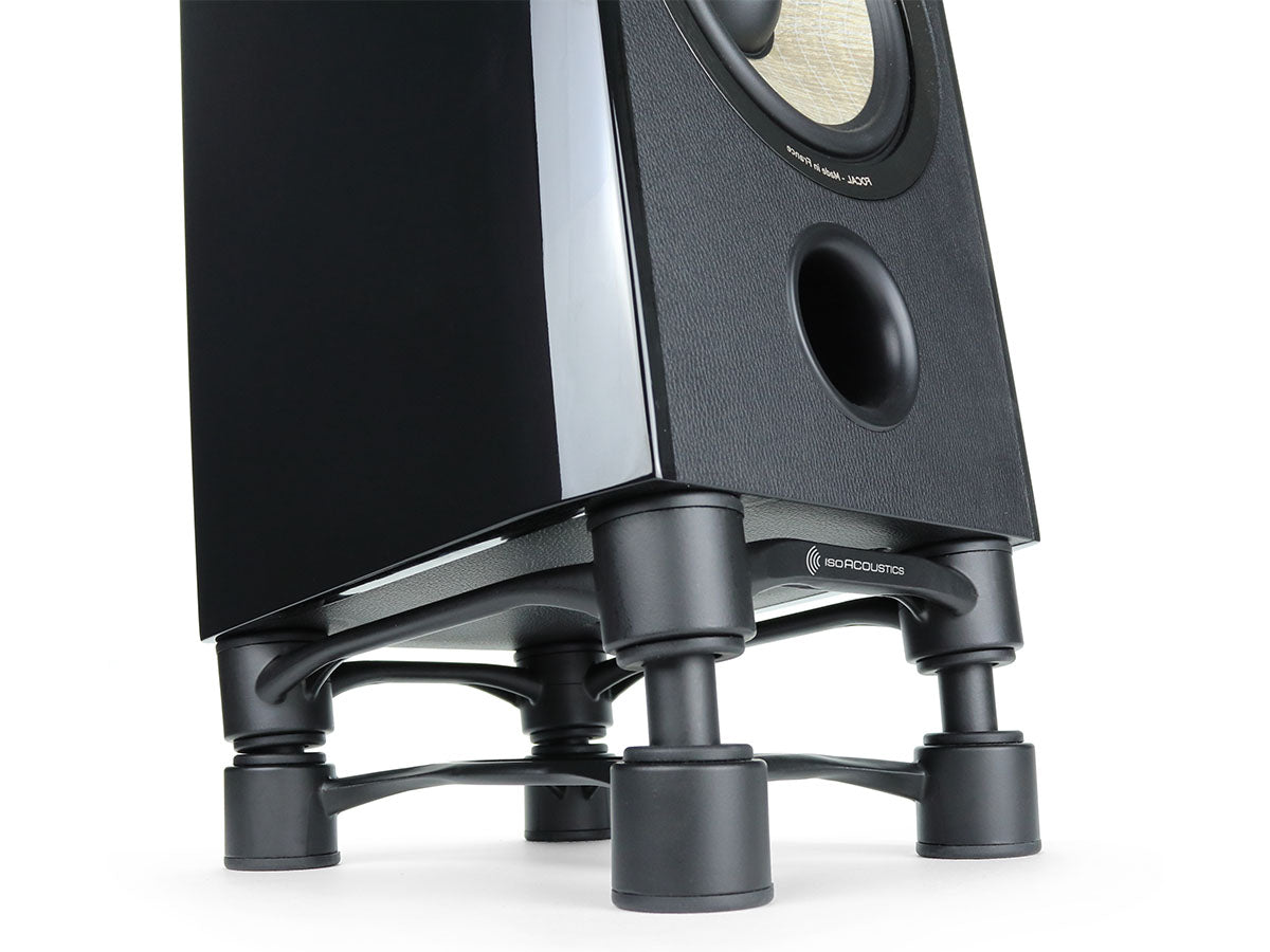 Isoacoustics Aperta200 Aluminum Acoustic Isolation Speaker Stands - Pair - Perfect for Studio Monitors & Bookshelf Speakers - Reduce Vibrations & Improve Sound Quality