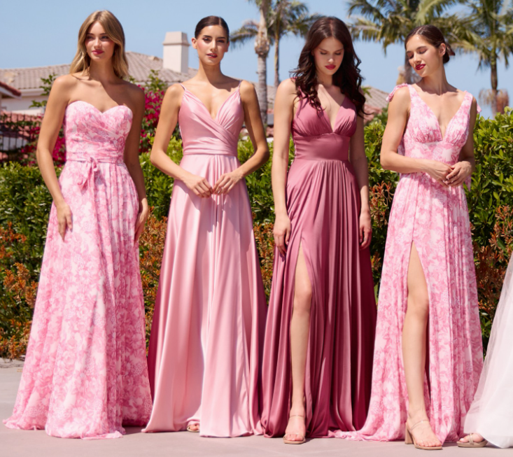 Kinsley Gown - Mauve Rose Soft Satin A-Line Dress for Women | Elegant Evening Gown for Weddings, Parties & Special Occasions