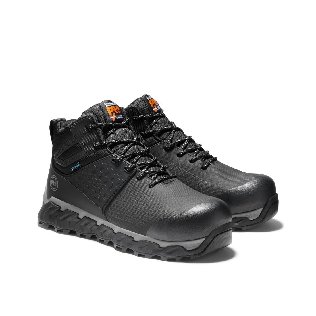 Ridgework Composite Toe Waterproof Work Boots for Men - Black Safety Shoes for Construction, Hiking & Outdoor Work - ASTM F2413 Certified