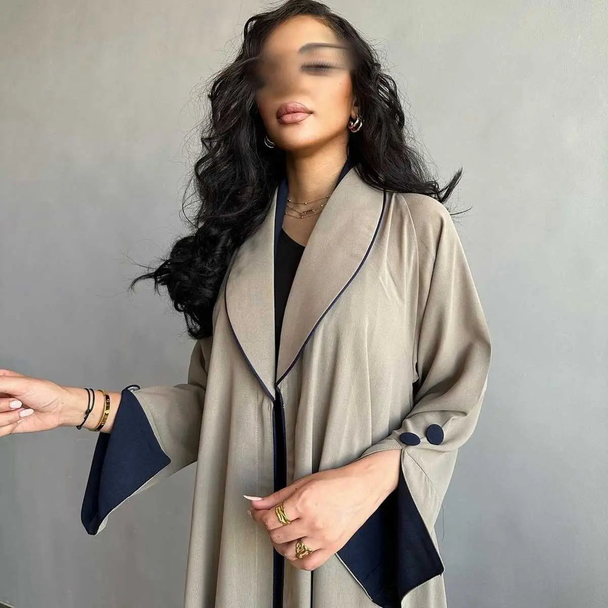 Elegant Muslim Women's Fashion Cardigan Open Abaya Dress - Modest Islamic Clothing for Prayer, Mosque & Everyday Wear
