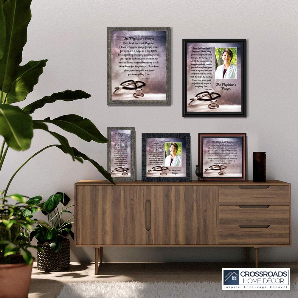 Unique Doctor Gifts for Graduation, Thank You & Office Decor - Physician Prayer Framed Poem (7434W) - Perfect for Medical School Graduates, Nurses & Healthcare Professionals