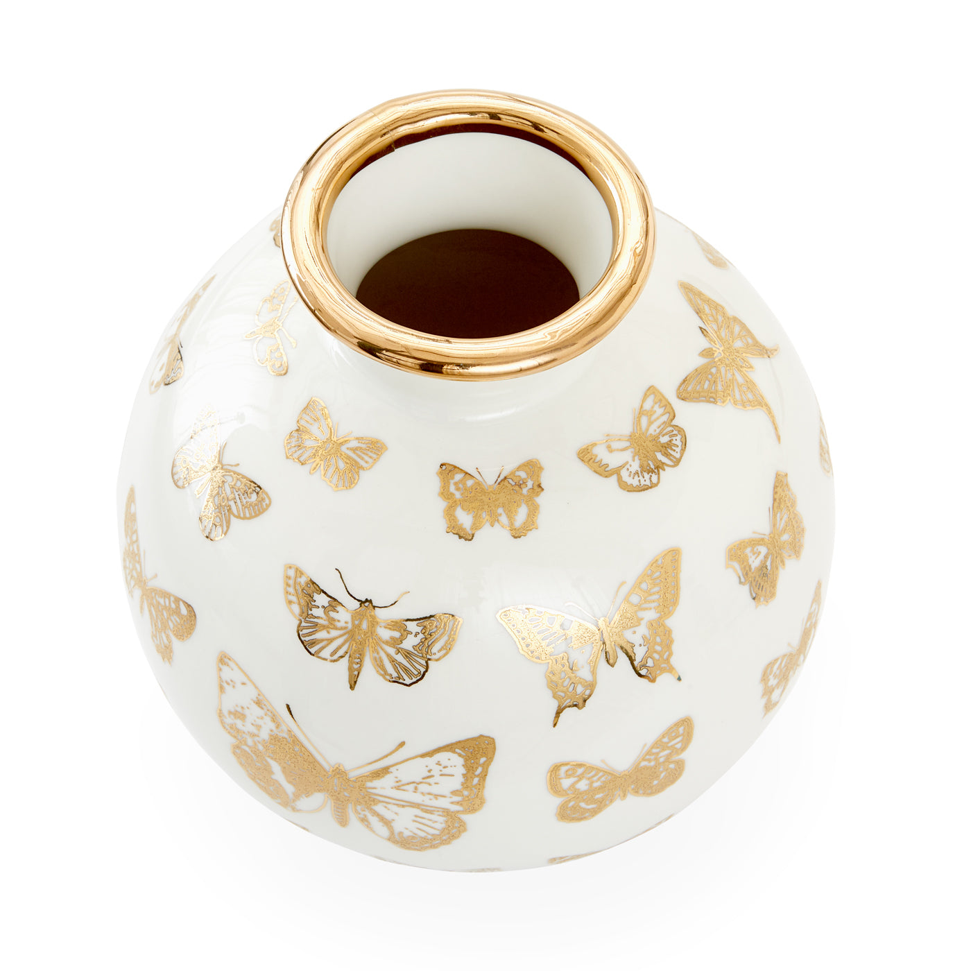 Botanist Round Butterfly Vase - Elegant Glass Flower Vase for Home Decor, Wedding Centerpiece, and Gift Ideas - Perfect for Floral Arrangements, Table Decor, and Special Occasions
