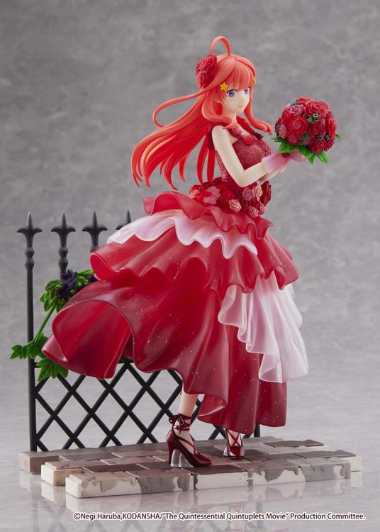 EStream Shibuya Scramble 1/7 Scale Figure - The Quintessential Quintuplets Movie: Itsuki Nakano Floral Dress Ver. Anime Collectible Statue | Perfect for Anime Fans, Display Shelf & Gift for Quintuplets Lovers