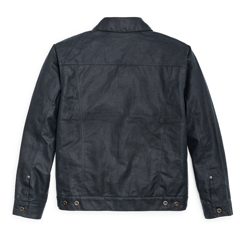 Filson Tin Cloth Short Lined Cruiser Jacket for Men - Durable Water-Resistant Workwear in Service Blue - Perfect for Outdoor Adventures & Casual Wear
