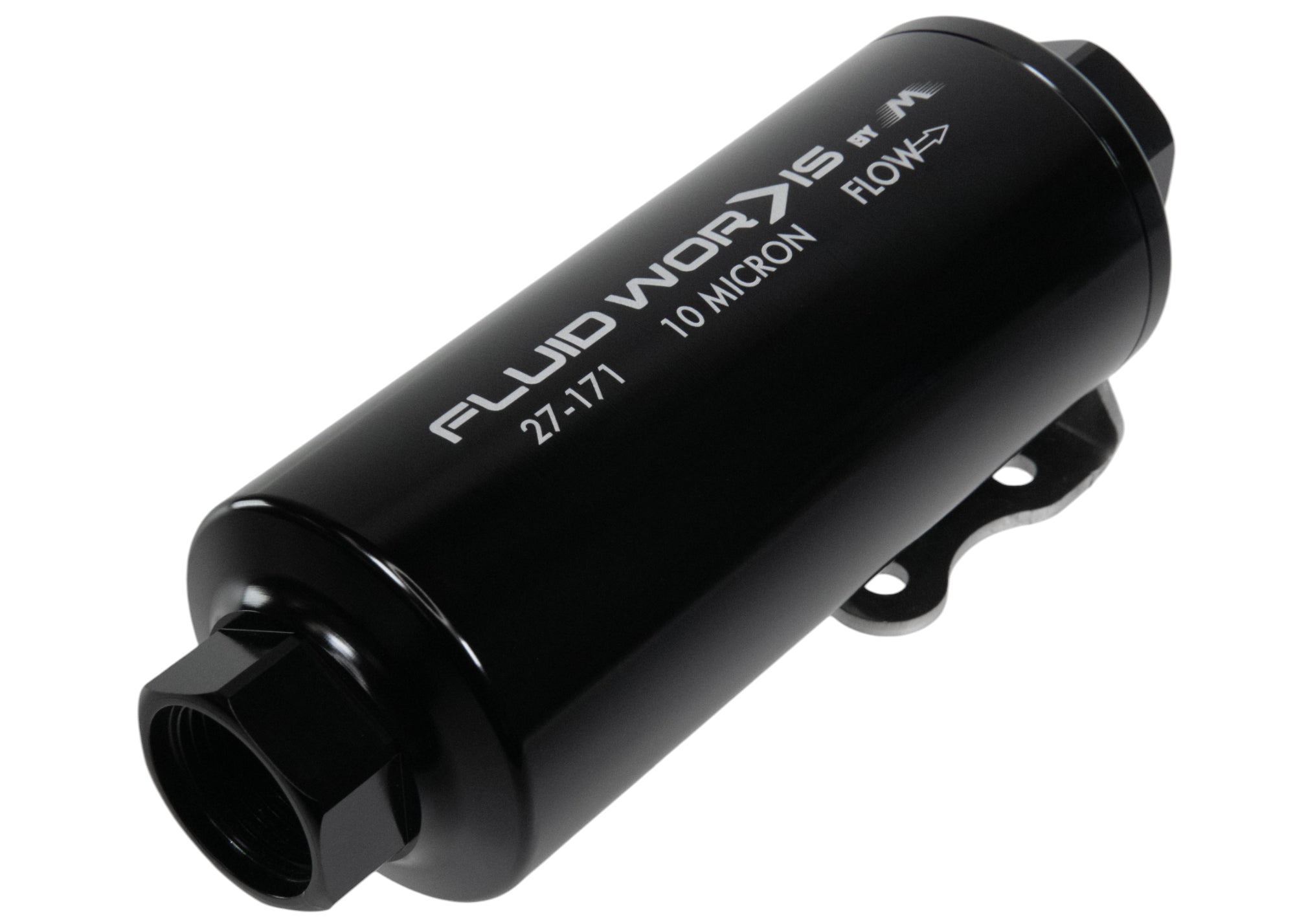 Fluidworks 12GPM 12ORB Post Fuel Filter with Mount (10 Micron) 27 171 - High Flow Fuel Filtration for Diesel Engines, Heavy Equipment & Marine Applications