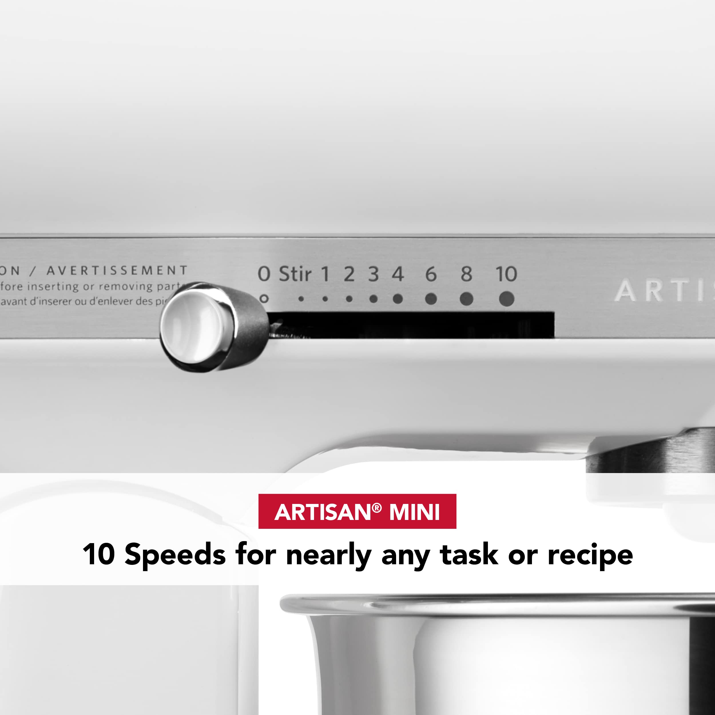 KitchenAid Artisan Mini 3.5 Quart Tilt-Head Stand Mixer - KSM3316X - White | Compact Baking Mixer for Small Kitchens, Perfect for Cookies, Cakes & Dough | Home & Professional Use
