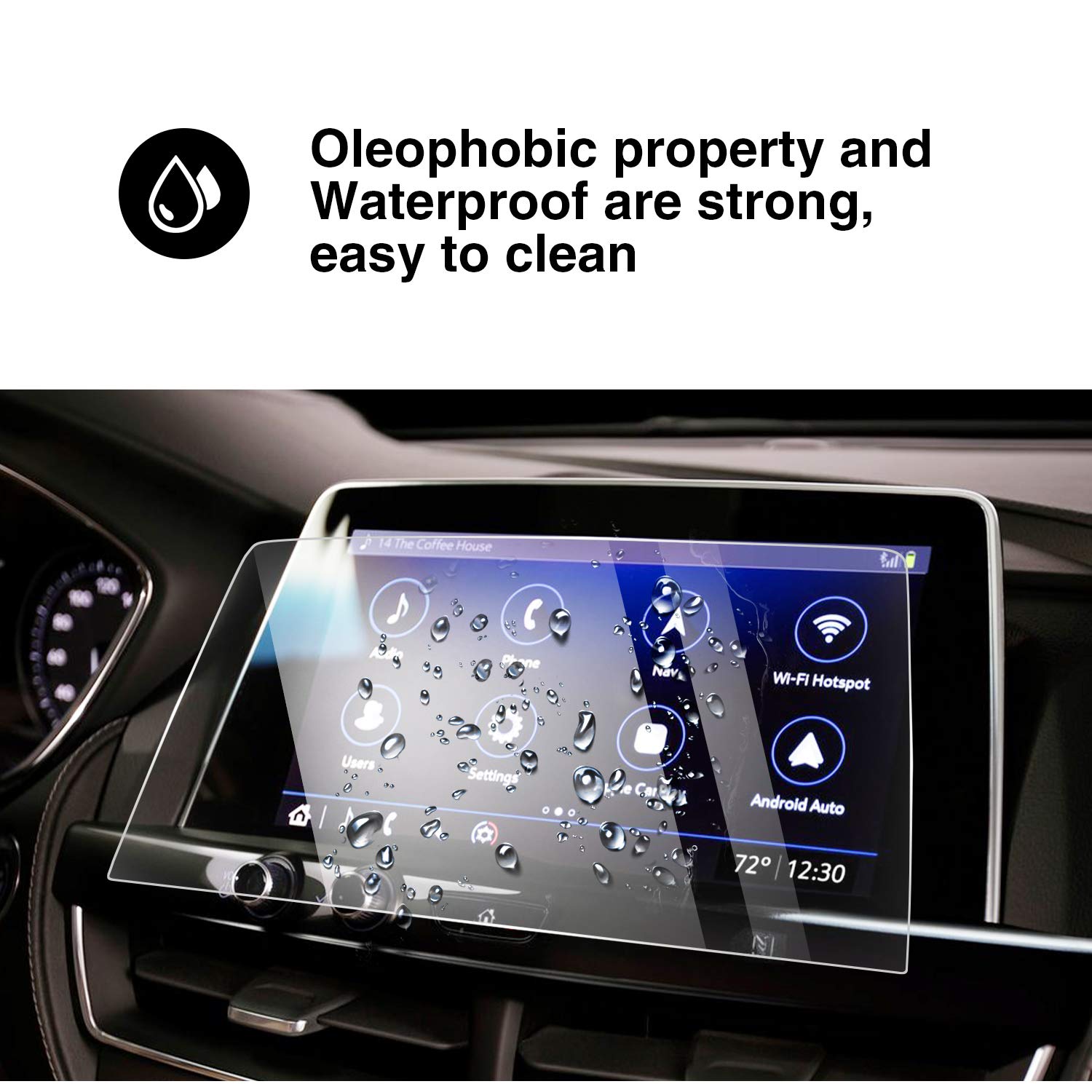 2020 Cadillac CT5 Tempered Glass Touch Screen Protector - Anti-Scratch HD Clear Navigation Screen Cover for Cadillac CT5 | Perfect for Daily Driving & Road Trips
