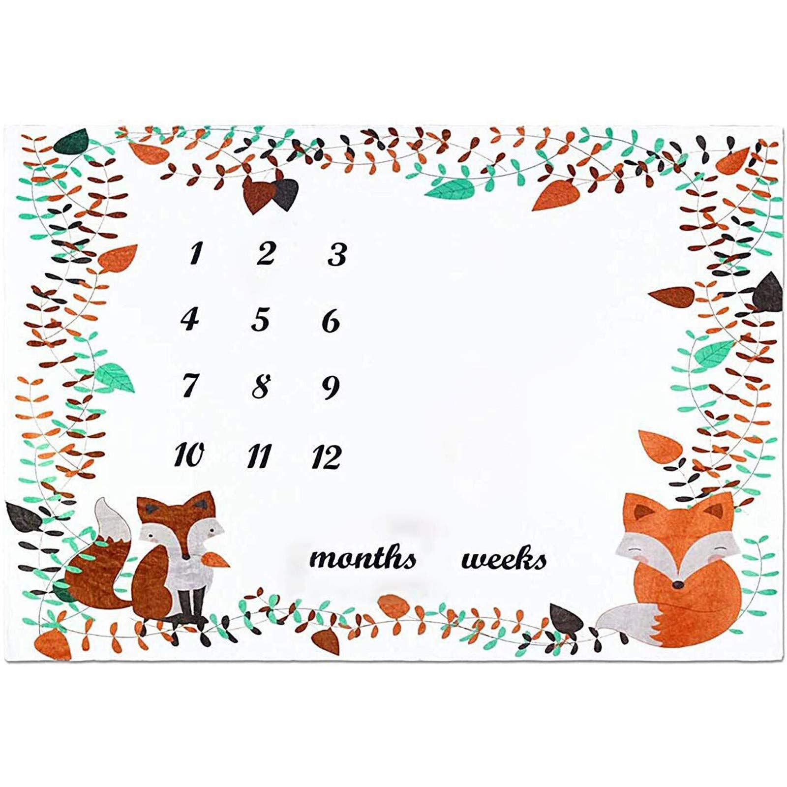 YLQLXI Baby Monthly Milestone Blanket for Girls & Boys - Soft Newborn Growth Chart Blanket | Perfect Baby Shower Gift & Nursery Decor | Track Infant Development Milestones (Ideal for Photo Props, Monthly Updates & First Birthday Celebrations)