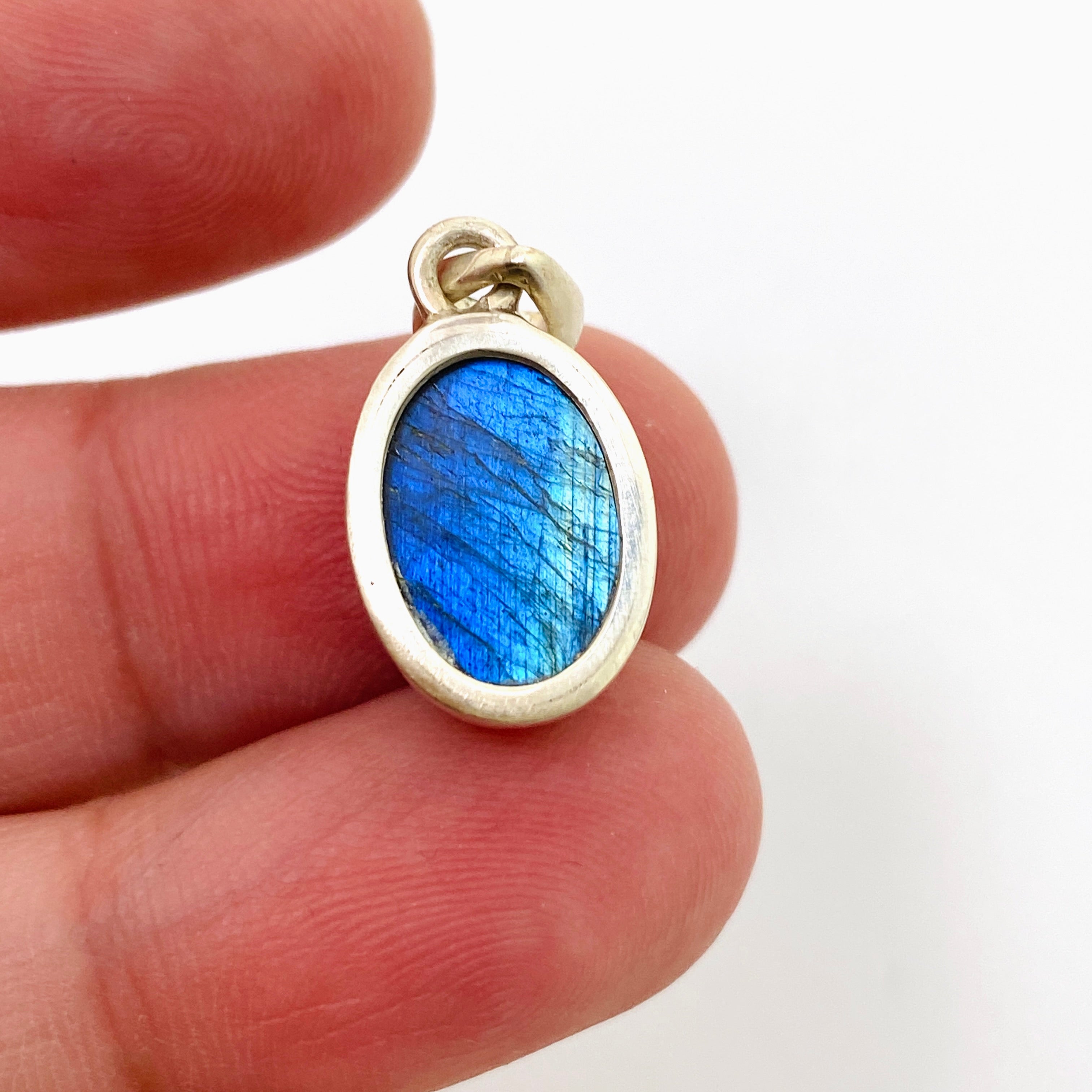 Natural Labradorite Oval Cabochon Pendant - Handmade Silver Jewelry PPGJ1046 for Women, Gift for Her, Spiritual Healing & Energy Protection | Perfect for Meditation, Yoga & Everyday Wear