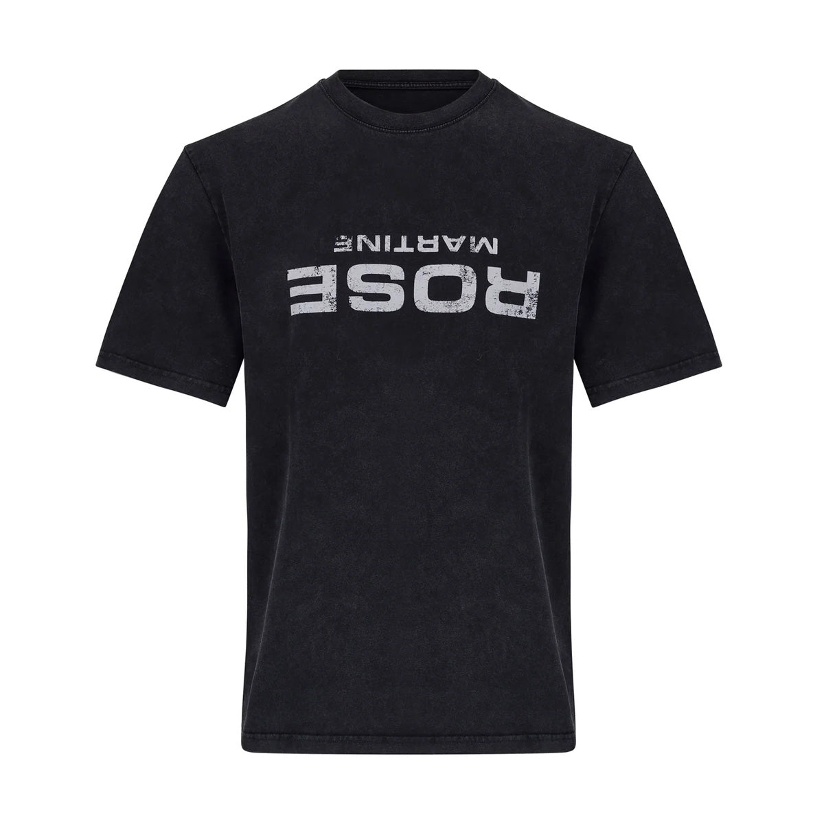 Vintage Washed Black Rose Graphic T-Shirt for Men & Women - Soft Cotton Classic Tee - Casual Streetwear & Everyday Outfit Essential