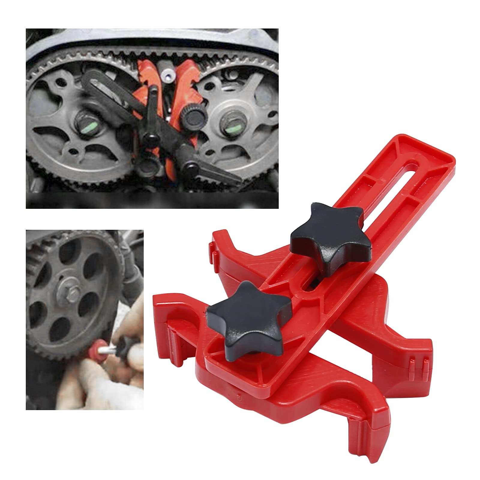 Professional Camshaft Timing Locking Tool Kit - Dual Cam Clamp & Sprocket Holder for Engine Repair | Perfect for Automotive Mechanics & DIY Car Maintenance