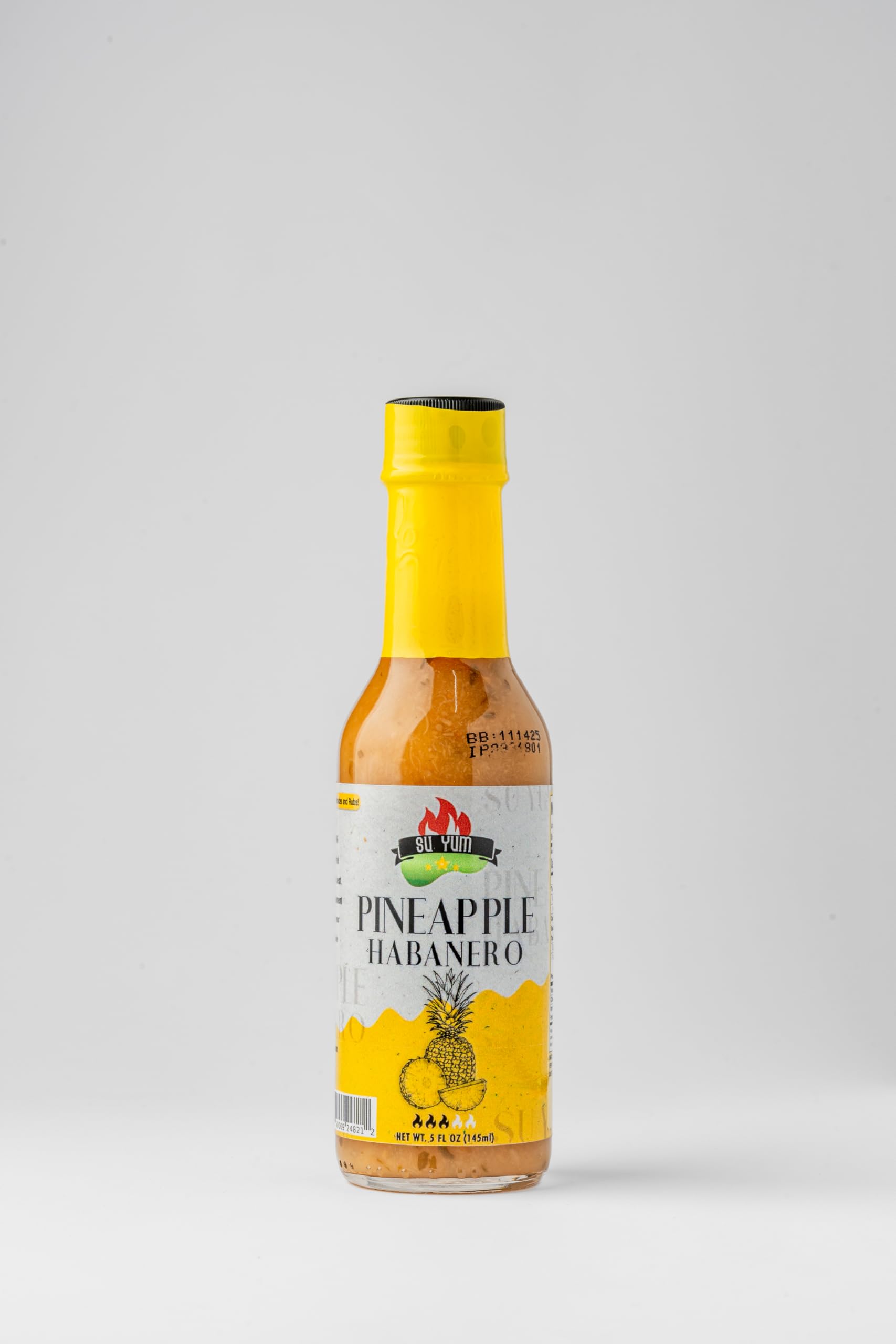 Su Yum Pineapple Habanero Hot Sauce - Sweet & Spicy Gourmet Hot Sauce for Tacos, Wings & Grilling - Perfect for BBQ, Mexican Food & Spicy Lovers