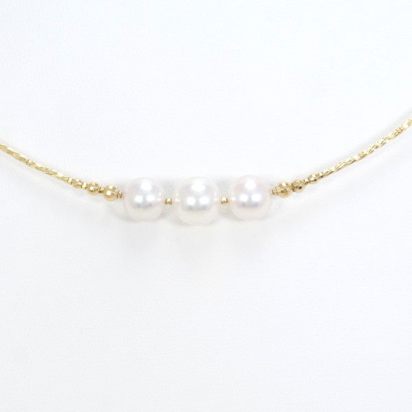 18K Yellow Gold Pearl Necklace for Women - Elegant Cultured Pearl Jewelry Gift for Bridesmaids, Anniversary & Special Occasions