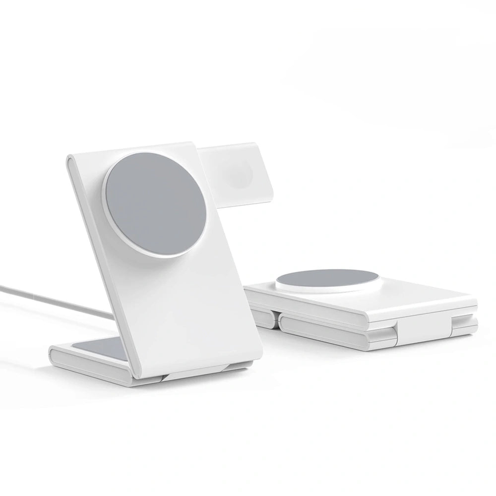 FlexCharge Trio: 3-in-1 Fast Wireless Charging Station for iPhone, Samsung & AirPods - Perfect for Home, Office & Nightstand Charging