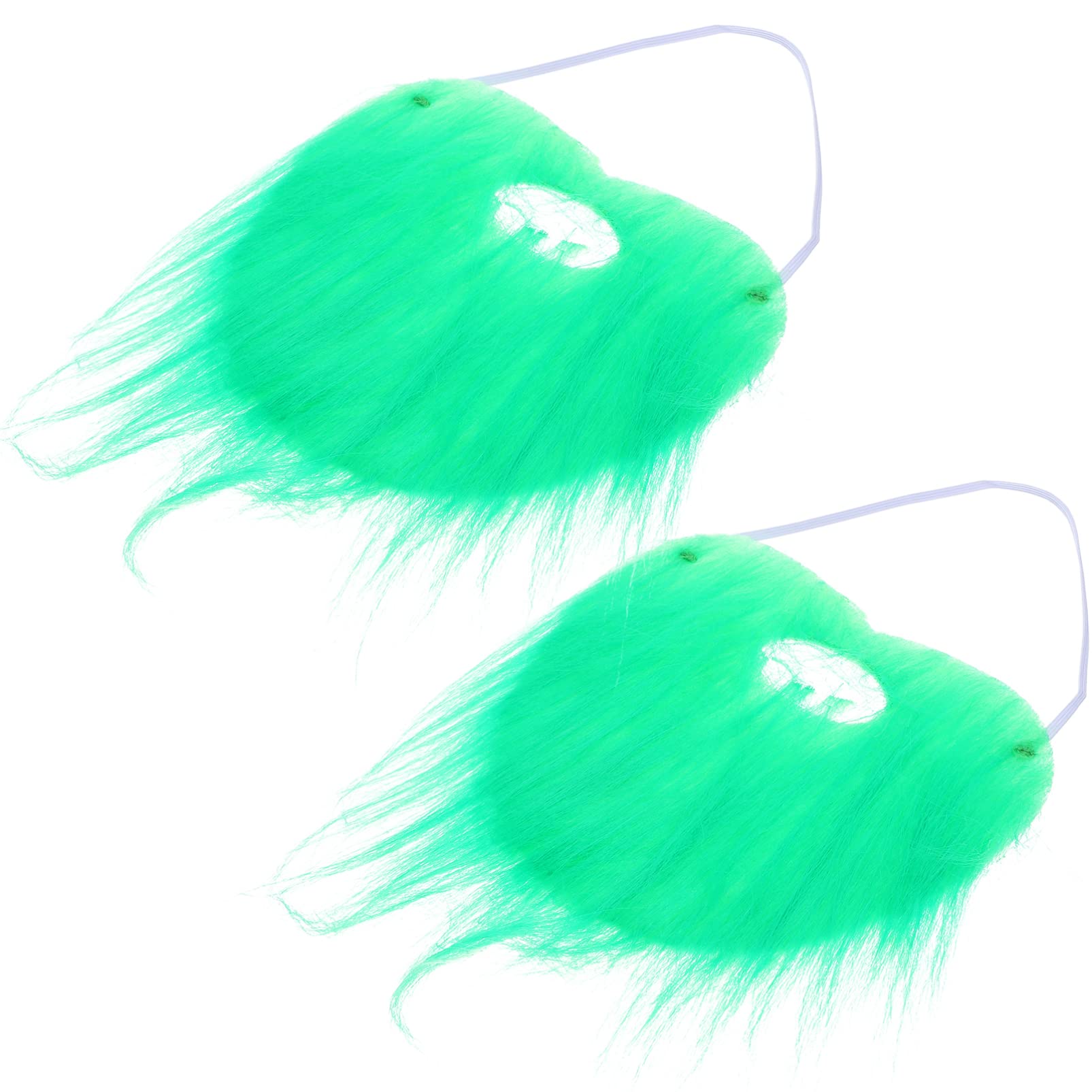 Didiseaon Faux Beard Prop 2pcs - Realistic Fake Beard for St. Patrick's Day Costume, Cosplay & Halloween Accessories - Perfect for Irish Themed Parties, Theater Performances and Costume Contests