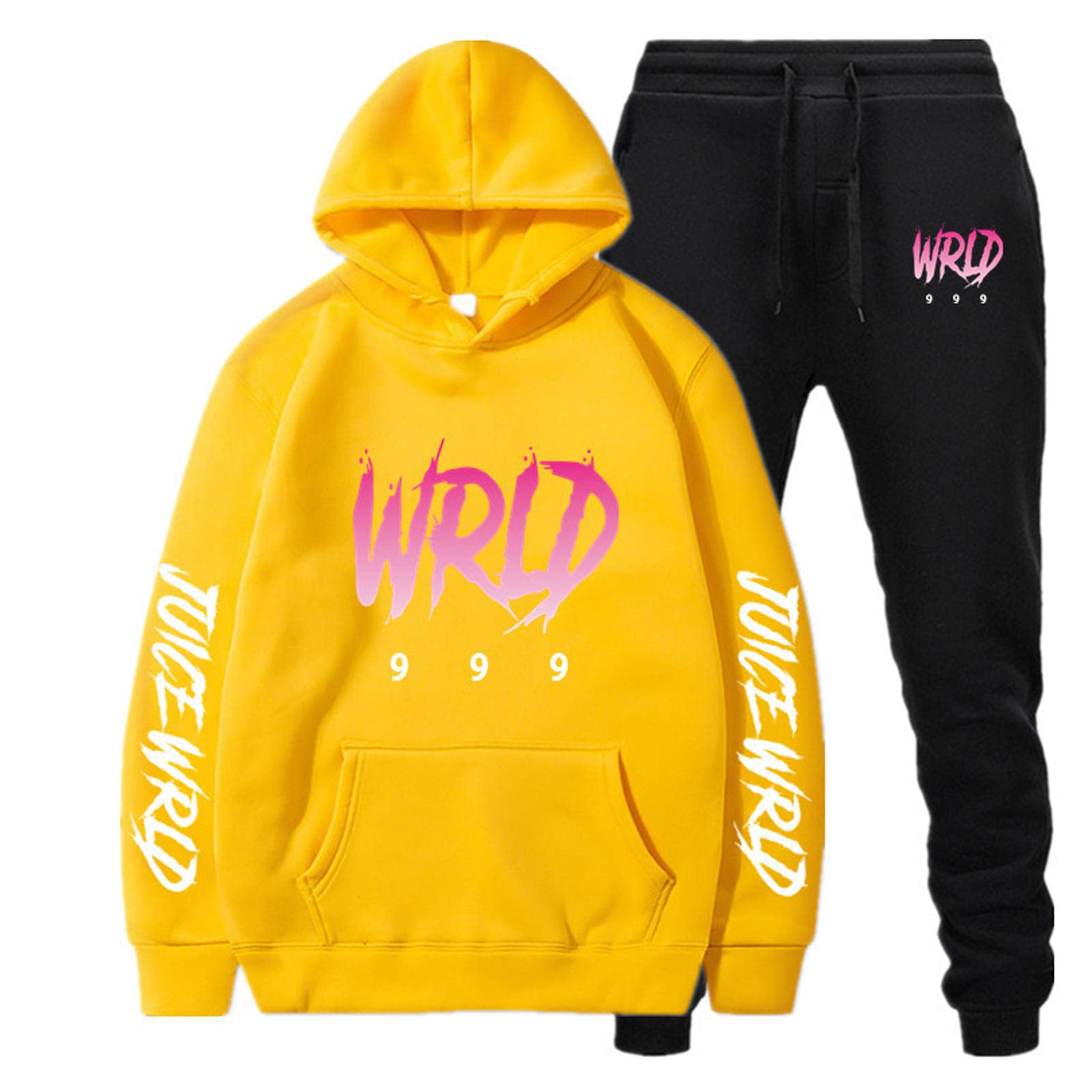 **Men's Slim Fit Tracksuit Set - Rapper Style Hoodie & Joggers 2-Piece Outfit for Men & Women | Gym, Streetwear, Casual Wear**