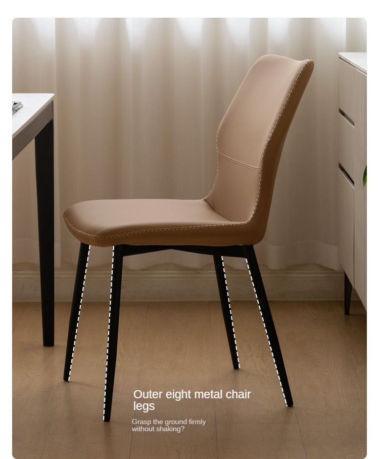 Premium Organic Leather Soft Dining Chairs - Set of 4 for Living Room, Dining Room & Office - Eco-Friendly & Comfortable Seating Furniture