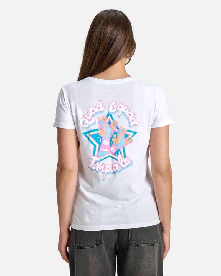 Impala Quad Skate Tee - Women's Graphic Roller Skating T-Shirt for Rink & Outdoor Skating - Casual Streetwear & Skate Park Fashion